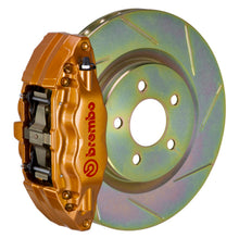 Load image into Gallery viewer, Brembo 15-21 WRX (VA) Front GT BBK 4 Piston Cast 2pc 326 x30 1pc Rotor Slotted Type-1 - Gold