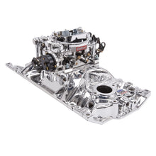 Load image into Gallery viewer, Edelbrock Manifold And Carb Kit Performer Small Block Chevrolet Vortec Endurashine Finish