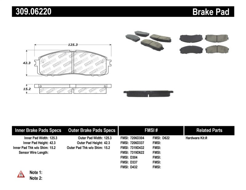 StopTech Performance 87-92 MK3 Supra Rear Brake Pads