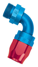 Load image into Gallery viewer, Russell Performance Hose End #8 Hose to #8 Radius Inlet Port 90 Deg Red/Blue