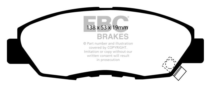 EBC 97 Acura CL 2.2 Ultimax2 Front Brake Pads