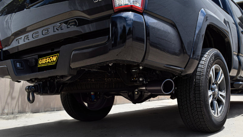 Gibson 16-19 Toyota Tacoma TRD Sport 3.5L 2.5in Cat-Back Single Exhaust - Black Elite