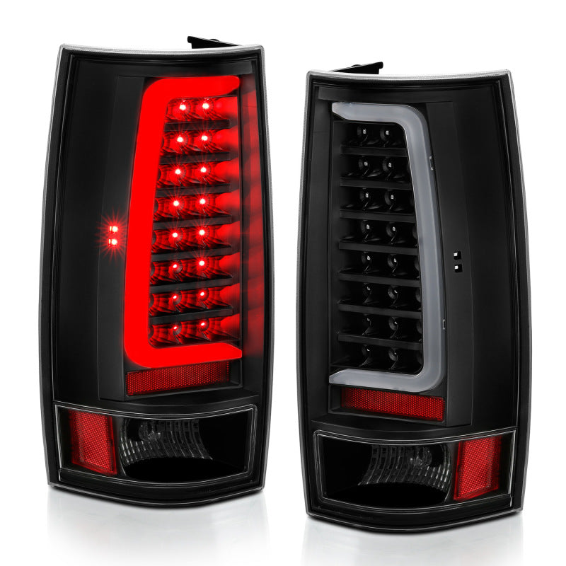 ANZO 2007-2014 Chevy Tahoe LED Taillight Plank Style Black w/Clear Lens