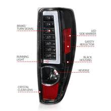 Load image into Gallery viewer, ANZO 2004-2012 Chevrolet Colorado/ GMC Canyon LED Tail Lights w/ Light Bar Black Housing