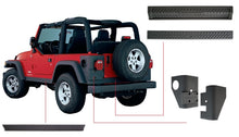 Load image into Gallery viewer, Bushwacker 97-06 Jeep Wrangler Trail Armor 6pc Set For Flat and Factory Flares - Black