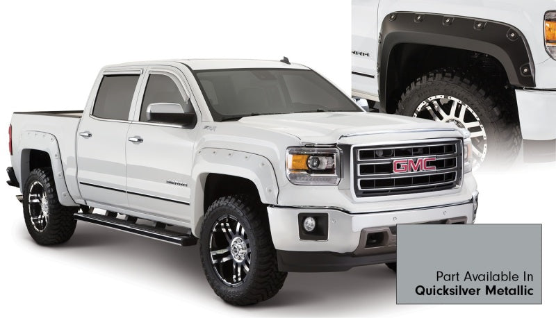 Bushwacker 15-15 GMC Sierra 1500 Boss Pocket Style Flares 4pc 69.3/78.8/97.6in Bed - Quicksilver