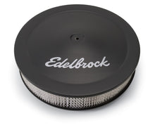 Load image into Gallery viewer, Edelbrock Air Cleaner Pro-Flo Series Round Steel Top Paper Element 14In Dia X 3 75In Dropped Base
