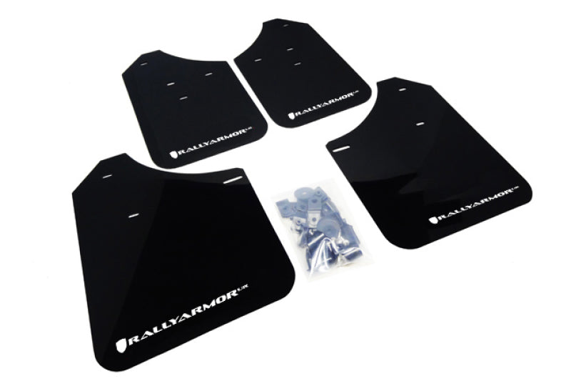 Rally Armor 02-07 Subaru WRX/STI/RS/2.5i (wagons req mod) UR Black Mud Flap w/ White Logo