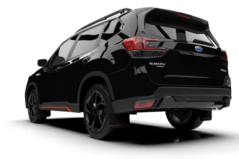 Rally Armor 2019 Subaru Forester UR Black Mud Flap w/ Orange Logo