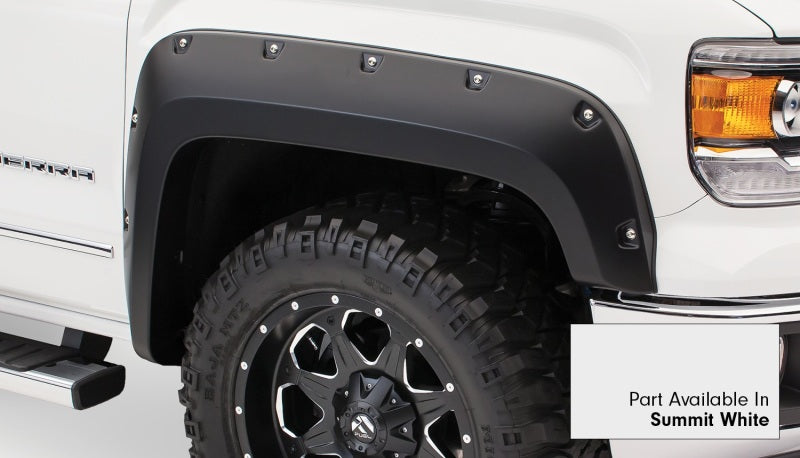 Bushwacker 15-15 GMC Sierra 1500 Pocket Style Flares 4pc - Summit White