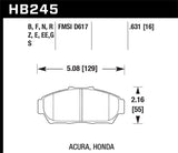 Hawk 94-01 Acura Integra (excl Type R)  HPS Street Front Brake Pads