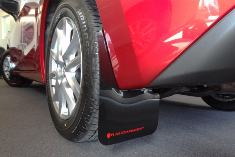 Rally Armor 2014+ Mazda 3 Red Mud Flap W/ White Logo