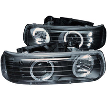 Load image into Gallery viewer, ANZO 1999-2002 Chevrolet Silverado 1500 Projector Headlights w/ Halo Black