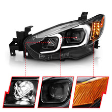 Load image into Gallery viewer, ANZO 2014-2015 Mazda 6 Projector Headlights w/ Plank Style Design Black