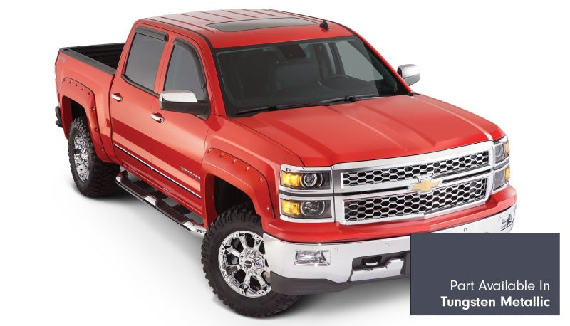 Bushwacker 16-16 Chevy Silverado 3500 Fleetside Pocket Style Flares 4pc 78.8/97.8in Bed - Tungsten