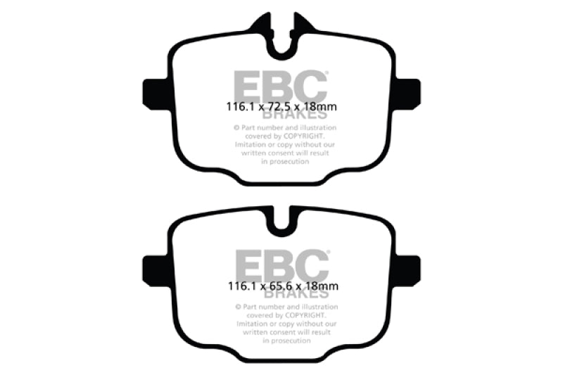 EBC 12+ BMW M5 4.4 Twin Turbo (F10) Redstuff Rear Brake Pads