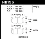 Hawk 86-02 Mazda RX-7 DTC-60 Race Front Brake Pads