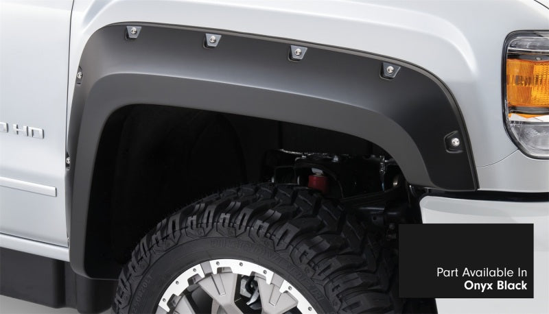 Bushwacker 16-18 GMC Sierra 1500 Pocket Style Flares 4pc - Onyx Black