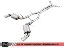 Load image into Gallery viewer, AWE Tuning 16-19 Chevy Camaro SS Non-Resonated Cat-Back Exhaust -Touring Edition (Chrome Silver Tip)