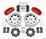 Wilwood Dynapro 6 Front Hat Kit 12.19in Drilled Red 2012 Fiat 500 w/ Lines