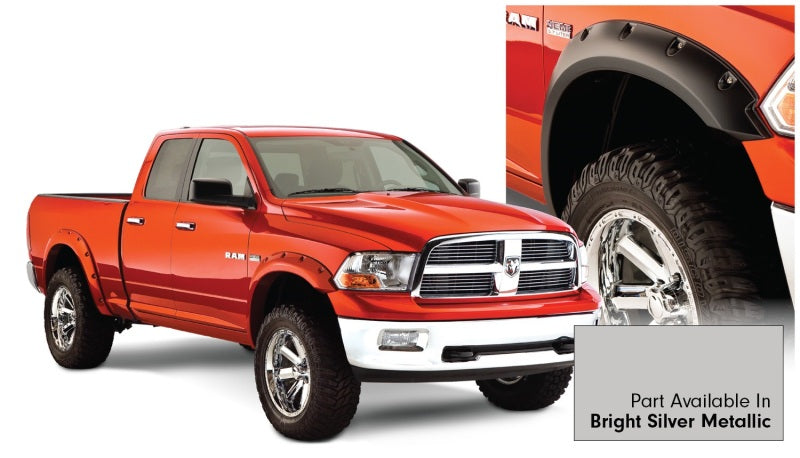 Bushwacker 16-18 Ram 1500 Fleetside Pocket Style Flares 4pc 67.4/76.3/96.3in Bed - Bright Silver