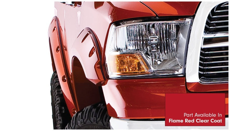 Bushwacker 16-18 Dodge Ram 1500 Fleetside Pocket Style Flares 4pc 67.4/76.3/96.3in Bed - Flame Red