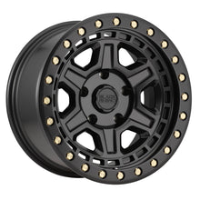 Load image into Gallery viewer, Black Rhino Reno 17x9.0 5x127 ET-18 CB 71.6 Matte Black w/Brass Bolts Wheel