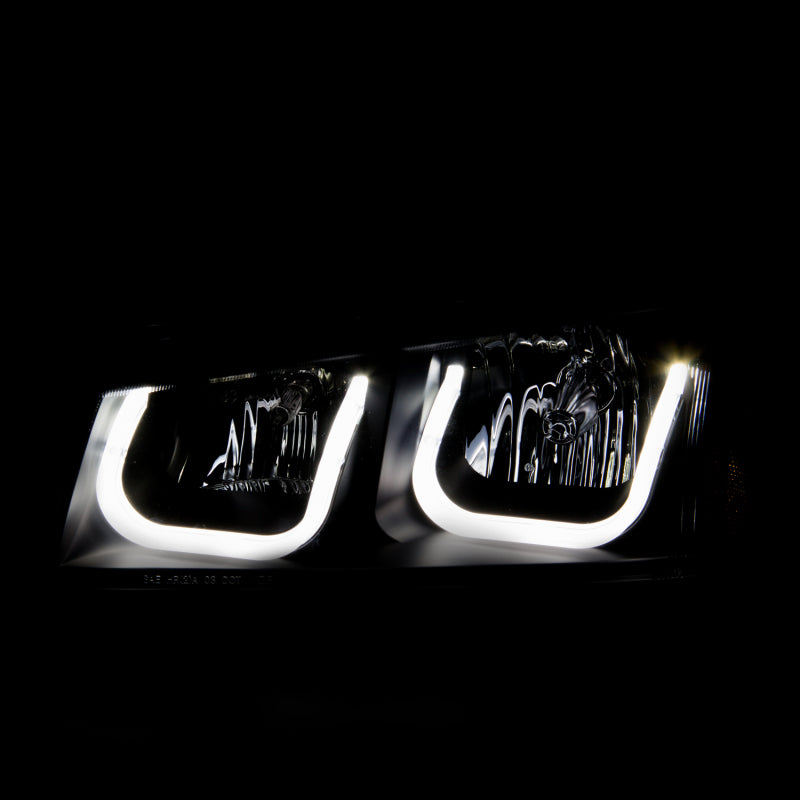 ANZO 2003-2006 Chevrolet Silverado 1500 Projector Headlights w/ U-Bar Black