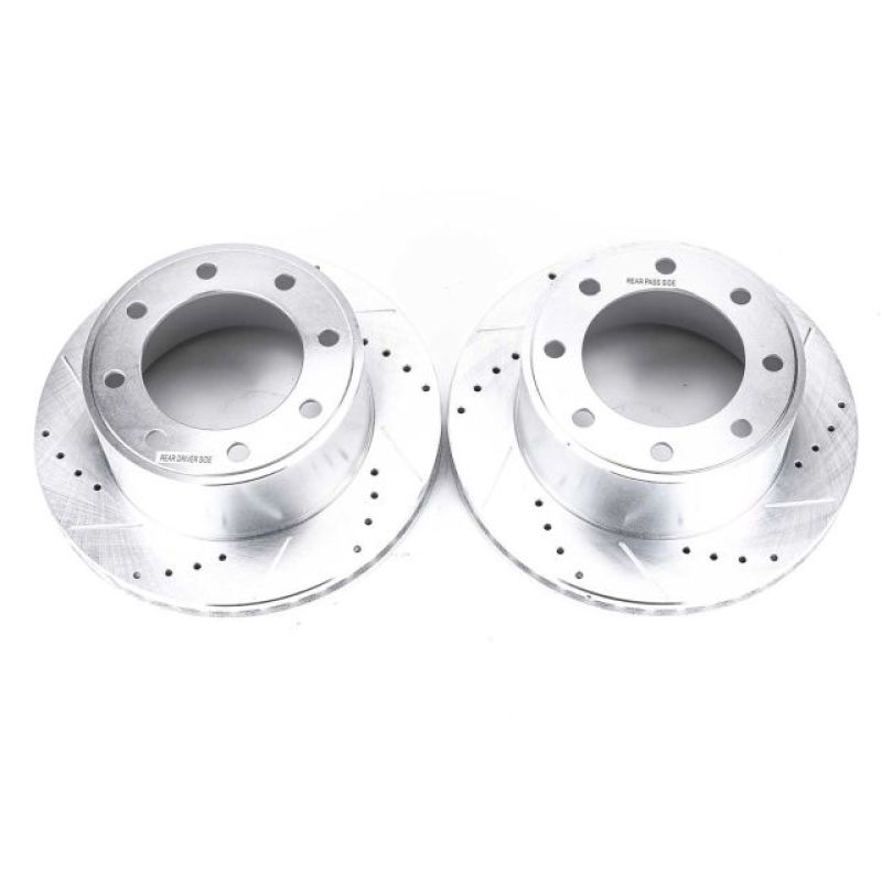 Power Stop 05-12 Ford F-250 Super Duty Rear Evolution Drilled & Slotted Rotors - Pair