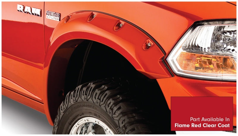 Bushwacker 16-18 Dodge Ram 1500 Fleetside Pocket Style Flares 4pc 67.4/76.3/96.3in Bed - Flame Red