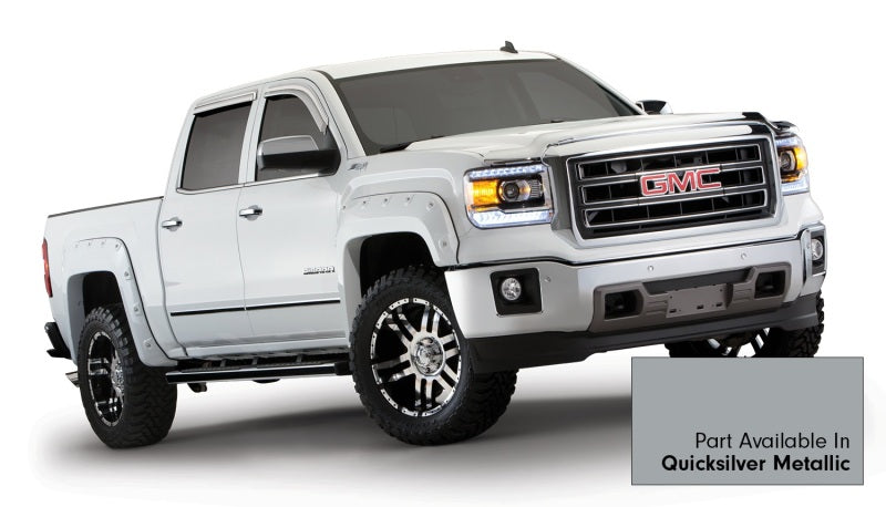 Bushwacker 15-15 GMC Sierra 1500 Boss Pocket Style Flares 4pc 69.3/78.8/97.6in Bed - Quicksilver