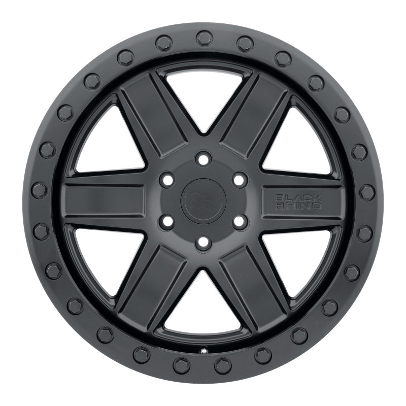 Black Rhino Attica 18x9.5 6x139.7 ET12 CB 112.1 Matte Black w/Black Bolts Wheel