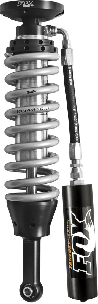 Fox 06+ Dodge 1500 4WD 2.5 Factory Series 5.7in. Remote Res. Coilover Set / 0-2in. Lift - Black/Zinc