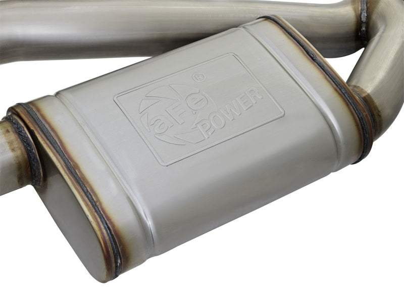 aFe MACHForce XP 3in 304 SS Axle-Back Dual Exhaust (NPP) w/ Polished Tips 16-17 Camro SS V8-6.2L