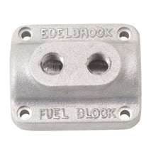 Load image into Gallery viewer, Edelbrock Fuel Block Dual Carburetor As Cast