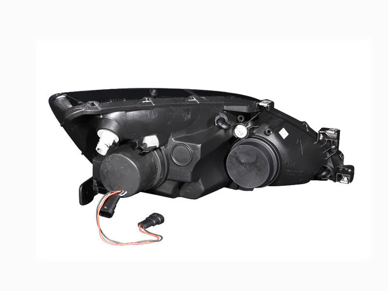 ANZO 2003-2007 Honda Accord Projector Headlights w/ Halo Black (R8 Style)