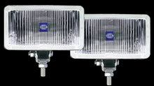 Load image into Gallery viewer, Hella 450 H3 12V SAE/ECE Fog Lamp Kit Clear - Rectangle (Includes 2 Lamps)