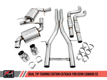 Load image into Gallery viewer, AWE Tuning 16-19 Chevy Camaro SS Non-Resonated Cat-Back Exhaust -Touring Edition (Chrome Silver Tip)