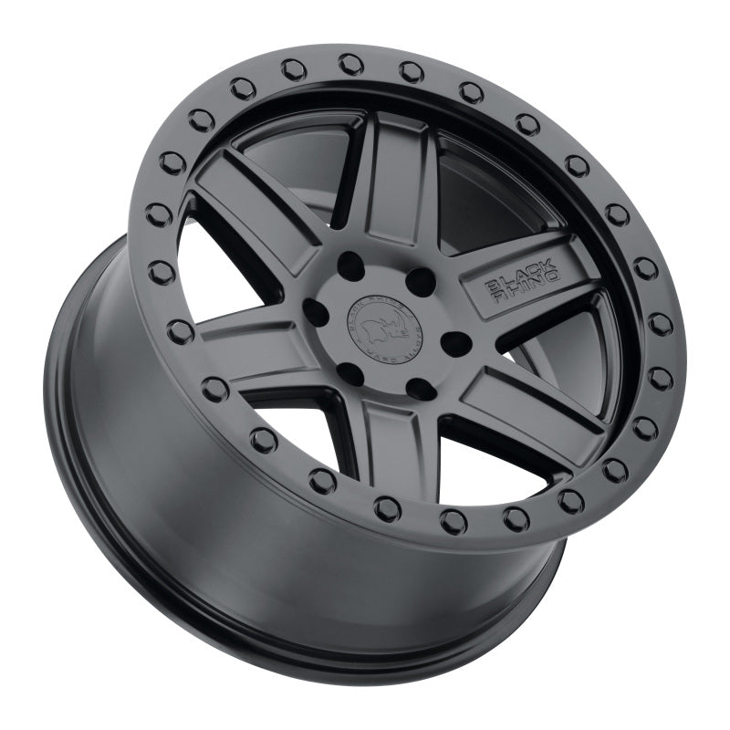 Black Rhino Attica 18x9.5 6x139.7 ET12 CB 112.1 Matte Black w/Black Bolts Wheel