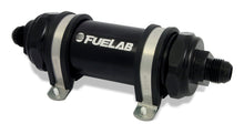 Load image into Gallery viewer, Fuelab 828 In-Line Fuel Filter Long -6AN In/-12AN Out 6 Micron Fiberglass - Black