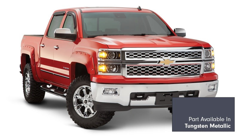 Bushwacker 16-16 Chevy Silverado 3500 Fleetside Pocket Style Flares 4pc 78.8/97.8in Bed - Tungsten