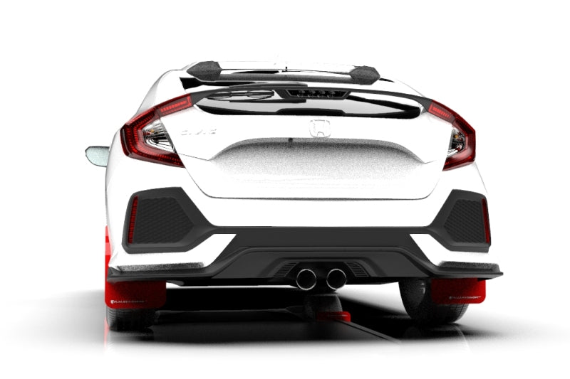 Rally Armor 17-19 Honda Civic Sport Touring Red UR Mud Flap w/ White Logo