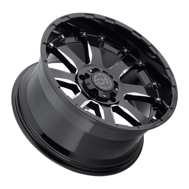 Black Rhino Sierra 18x9.0 5x150 ET12 CB 110.1 Gloss Black w/Milled Spokes Wheel