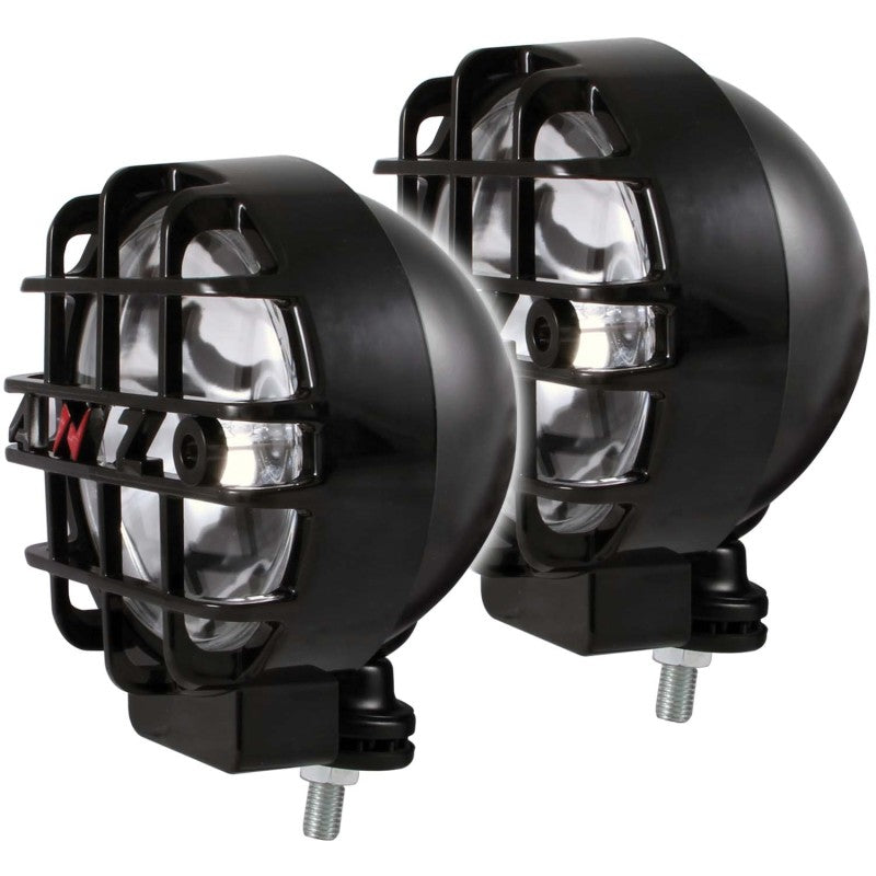 ANZO Hid Off Road Light Universal 6in HID BULLET Style Off Road Lights Black Pair