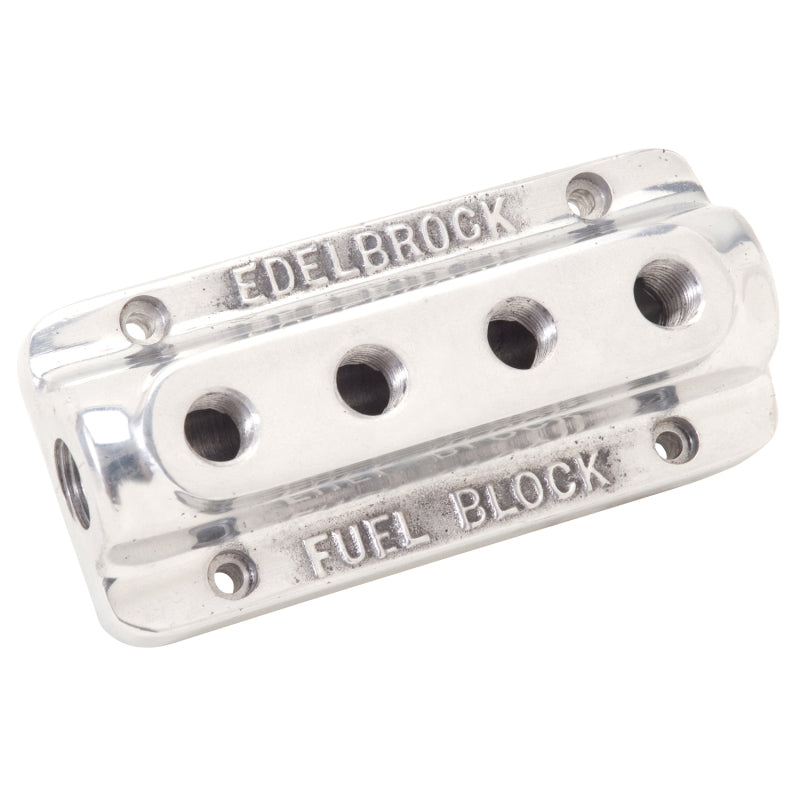 Edelbrock Fuel Block Quad Polished