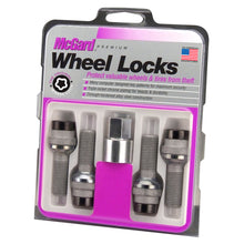 Load image into Gallery viewer, McGard Wheel Lock Bolt Set - 4pk. (Radius Seat) M14X1.5 / 19mm Hex / 35.4mm Shank Length - Black