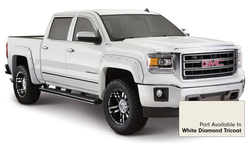 Bushwacker 15-15 GMC Sierra 1500 Boss Pocket Style Flares 4pc 69.3/78.8/97.6in Bed - White Diamond