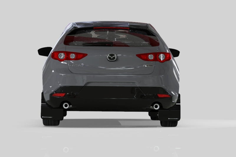 Rally Armor 2019+ Mazda3 GT Sport Hatch UR Red Mud Flap w/ White Logo