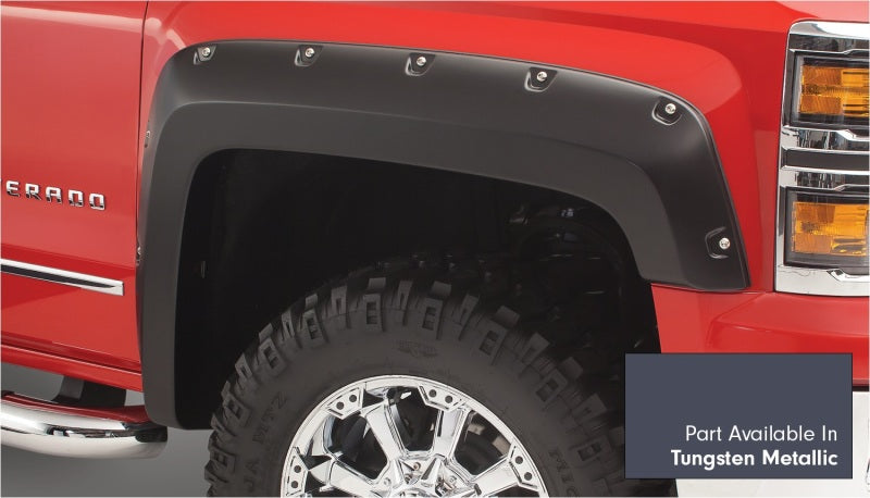 Bushwacker 16-16 Chevy Silverado 1500 Fleetside Pocket Style Flares 4pc - Tungsten