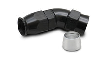 Load image into Gallery viewer, Vibrant 45 Degree One Piece Hose End for PTFE Lined Hose Size -12AN